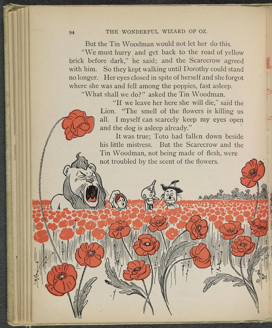 Illustration aus „Der wunderbare Zauberer von Oz“ von Lyman Frank Baum von William Wallace Denslow