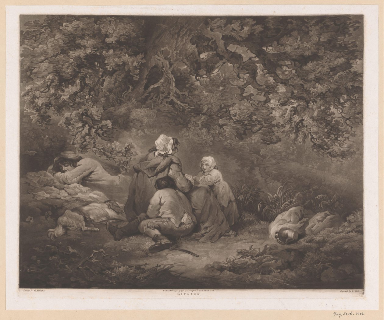 Rastende Familie im Wald von William Ward