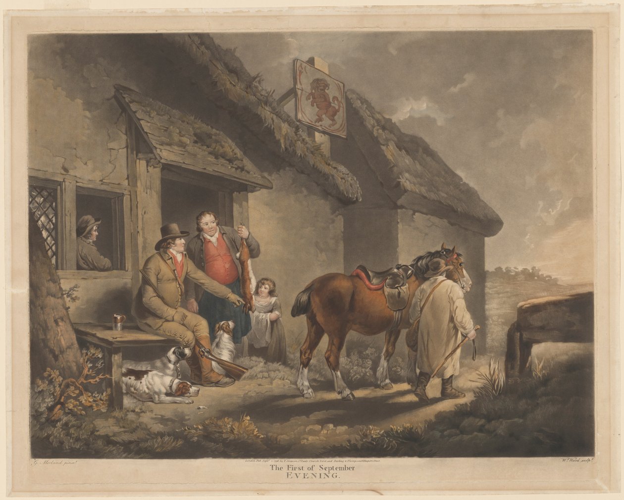 Der erste September, Abend von William Ward after George Morland