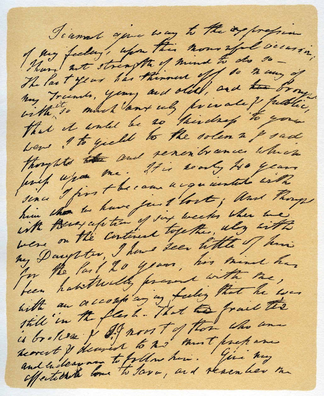 Brief von William Wordsworth über den Tod von Samuel Taylor Coleridge, 29. Juli 1834 von William Wordsworth