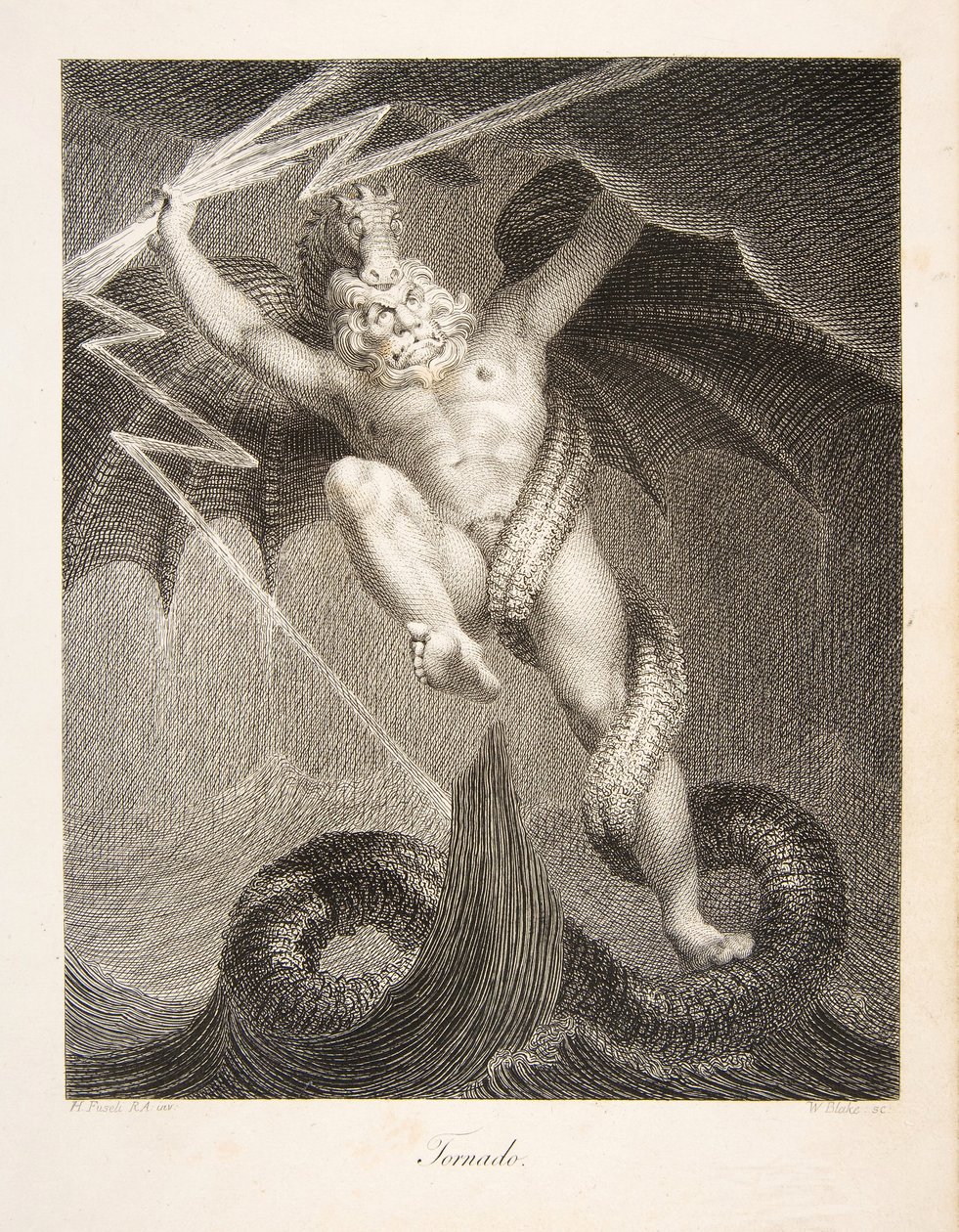 Tornado, veröffentlicht 1795 (Gravur) von William and Fuseli Henry Blake