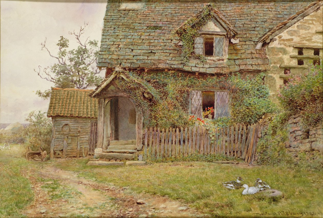Hütte in Mansell Lacy bei Hereford von Wilmot Pilsbury