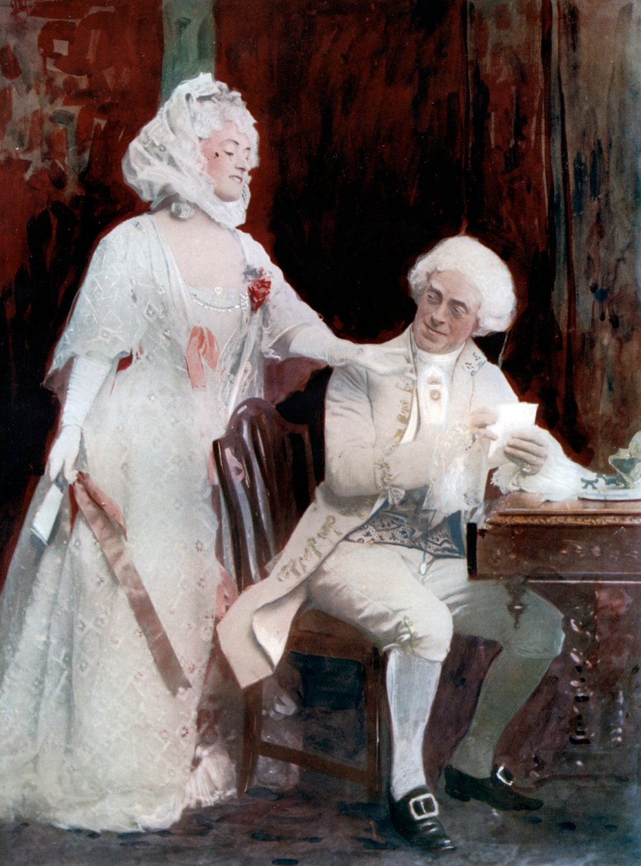 Winifred Emery und Cyril Maud in Die Schule der Skandale von Window and Grove