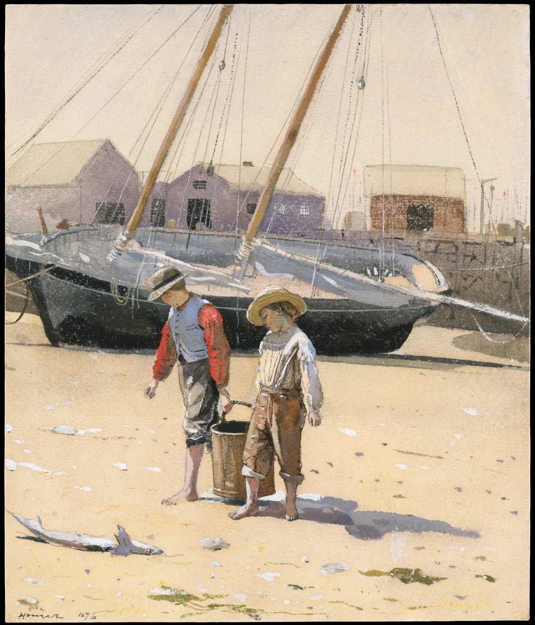 Ein Korb voller Muscheln von Winslow Homer