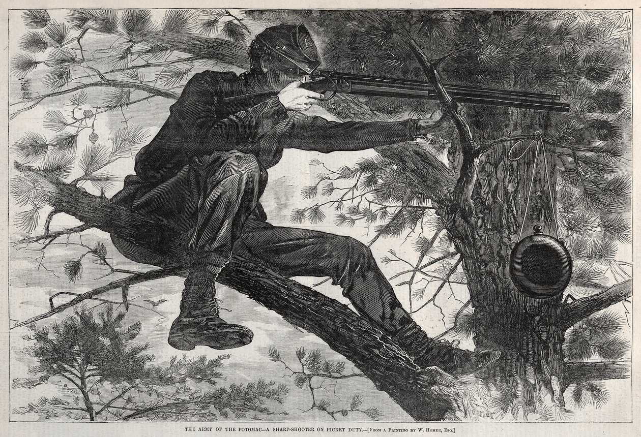 Ein Scharfschütze auf Wachposten von Winslow Homer