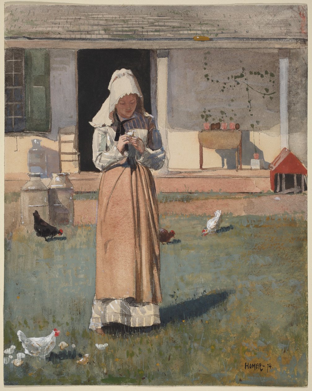 Ein krankes Huhn von Winslow Homer