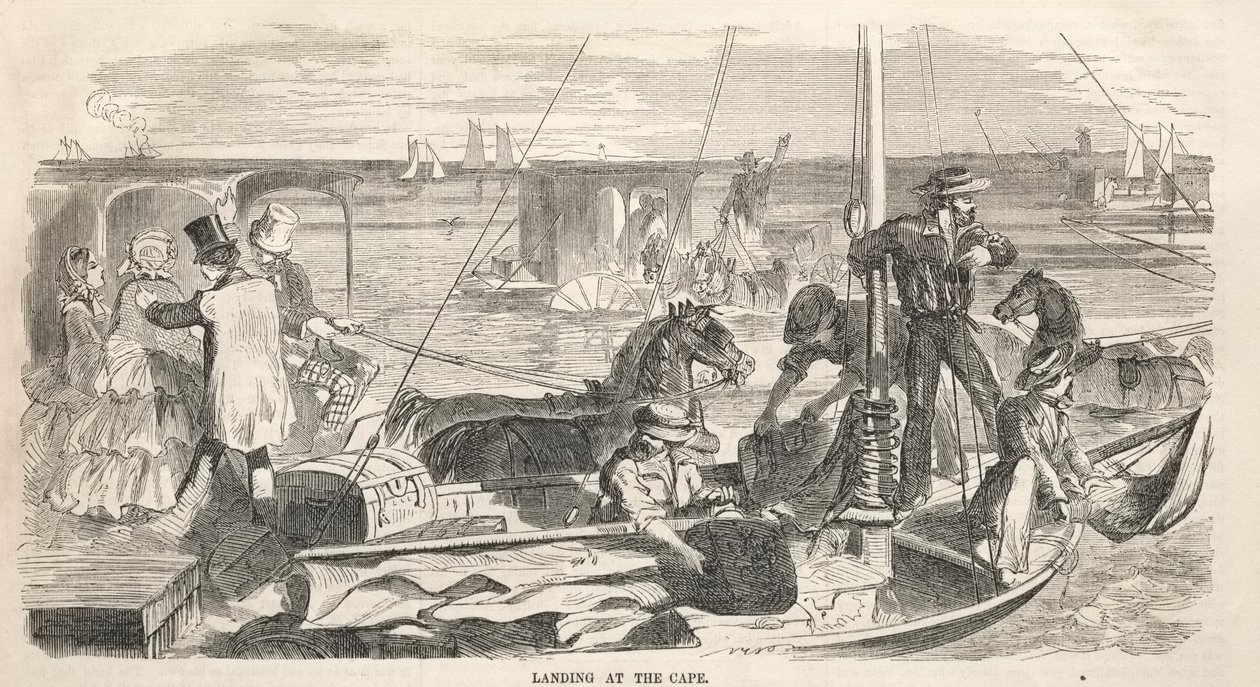 Camp Meeting Skizzen: Landung am Kap, 1858 von Winslow Homer