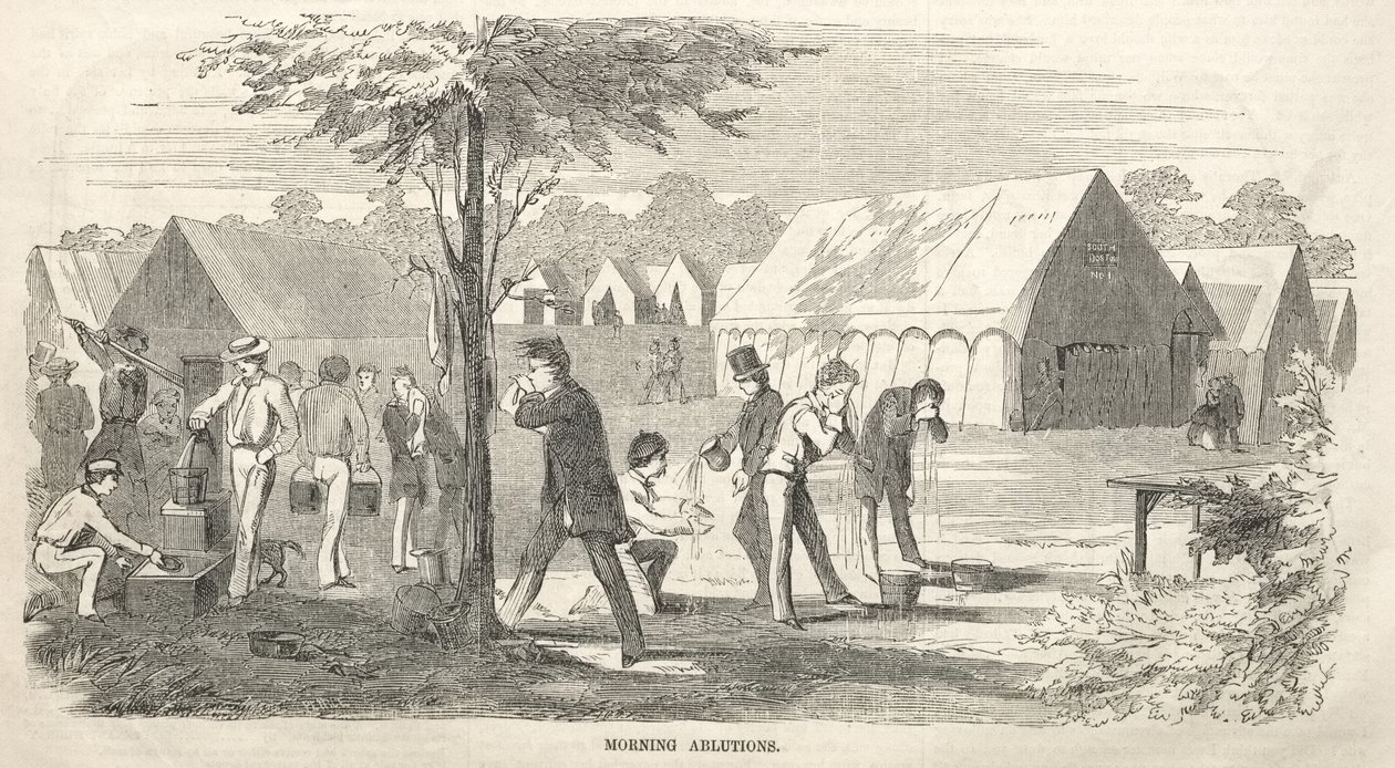 Camp Meeting Skizzen: Morgentoilette von Winslow Homer