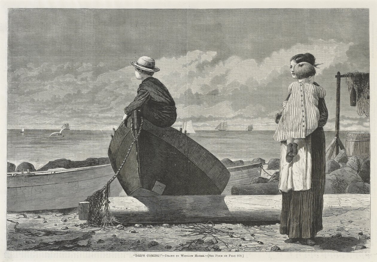 Papa kommt!, 1. November 1873 von Winslow Homer