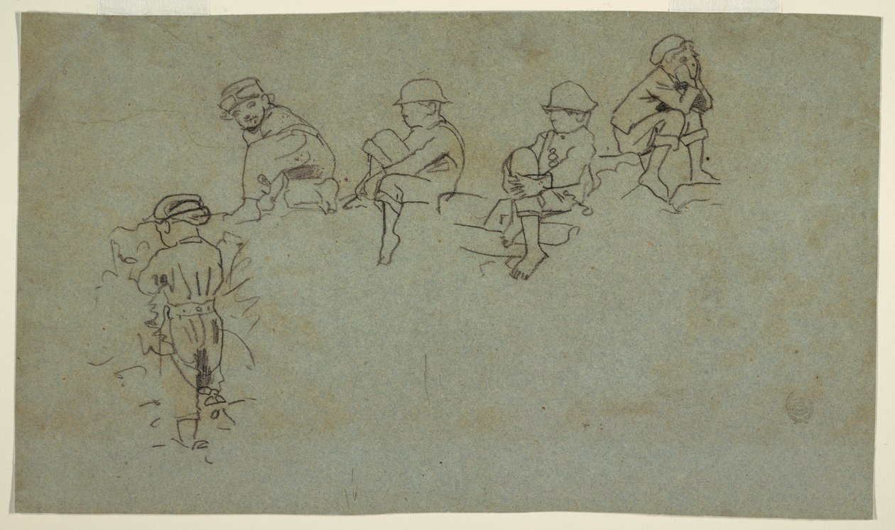 Fünf Skizzen von Jungen, ca. 1872 von Winslow Homer