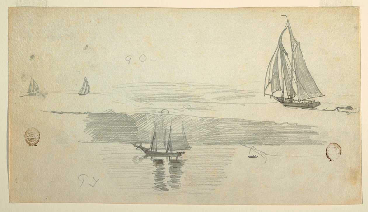 Vier Schoner, möglicherweise 1880 von Winslow Homer