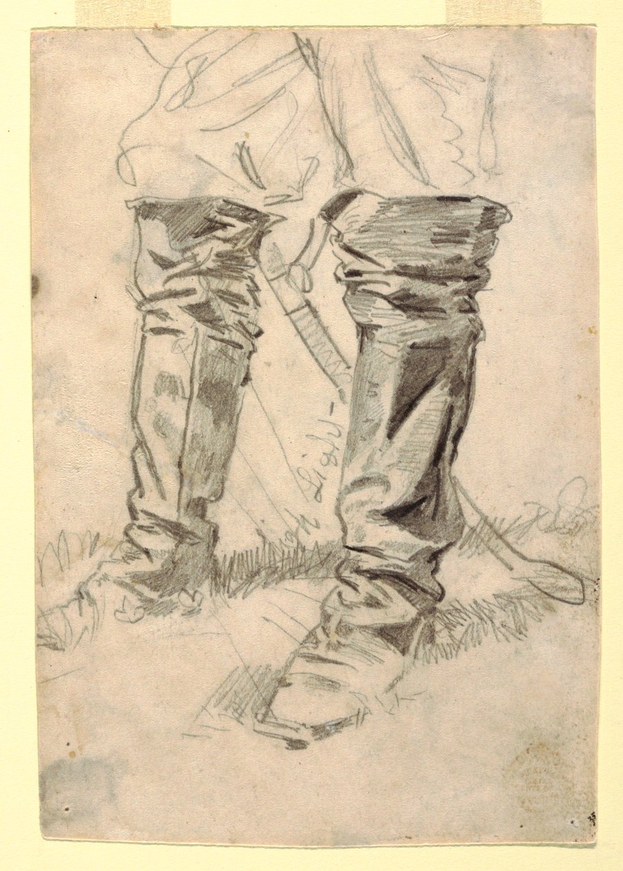 Studie von Kavallerieoffizierstiefeln, 1862–64 von Winslow Homer