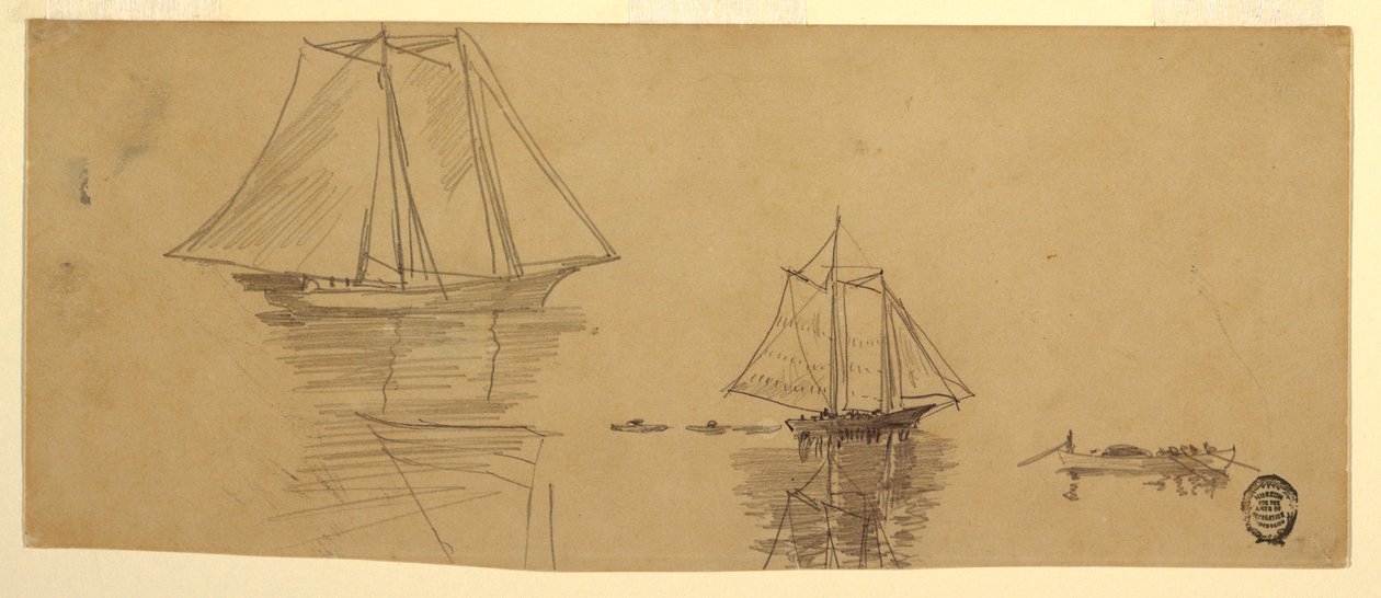 Zwei Schoner und Dories von Winslow Homer