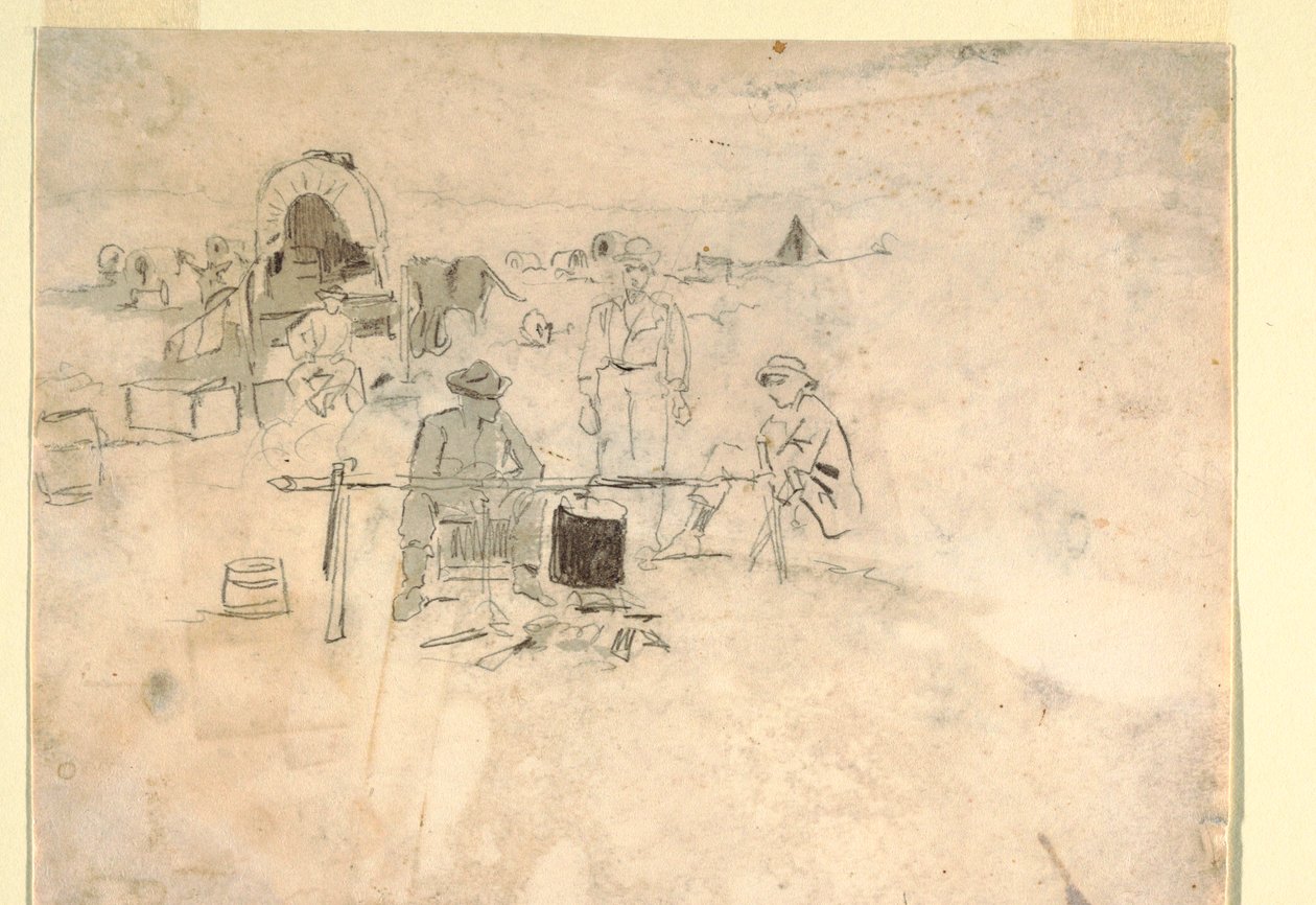 Zwei Studien eines Hornisten von Winslow Homer