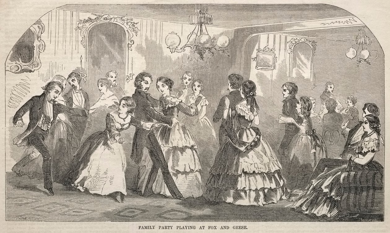 Familienfeier beim Fuchs und Gänse Spiel von Winslow Homer