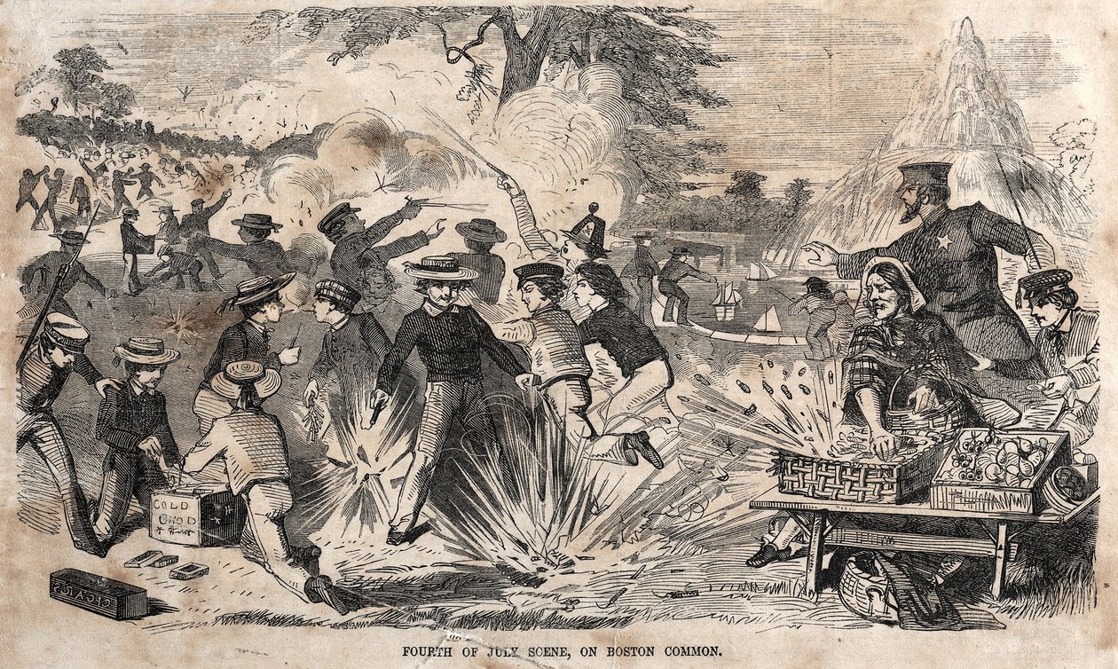 Viertes Juli-Szene, auf dem Boston Common, 1859 von Winslow Homer