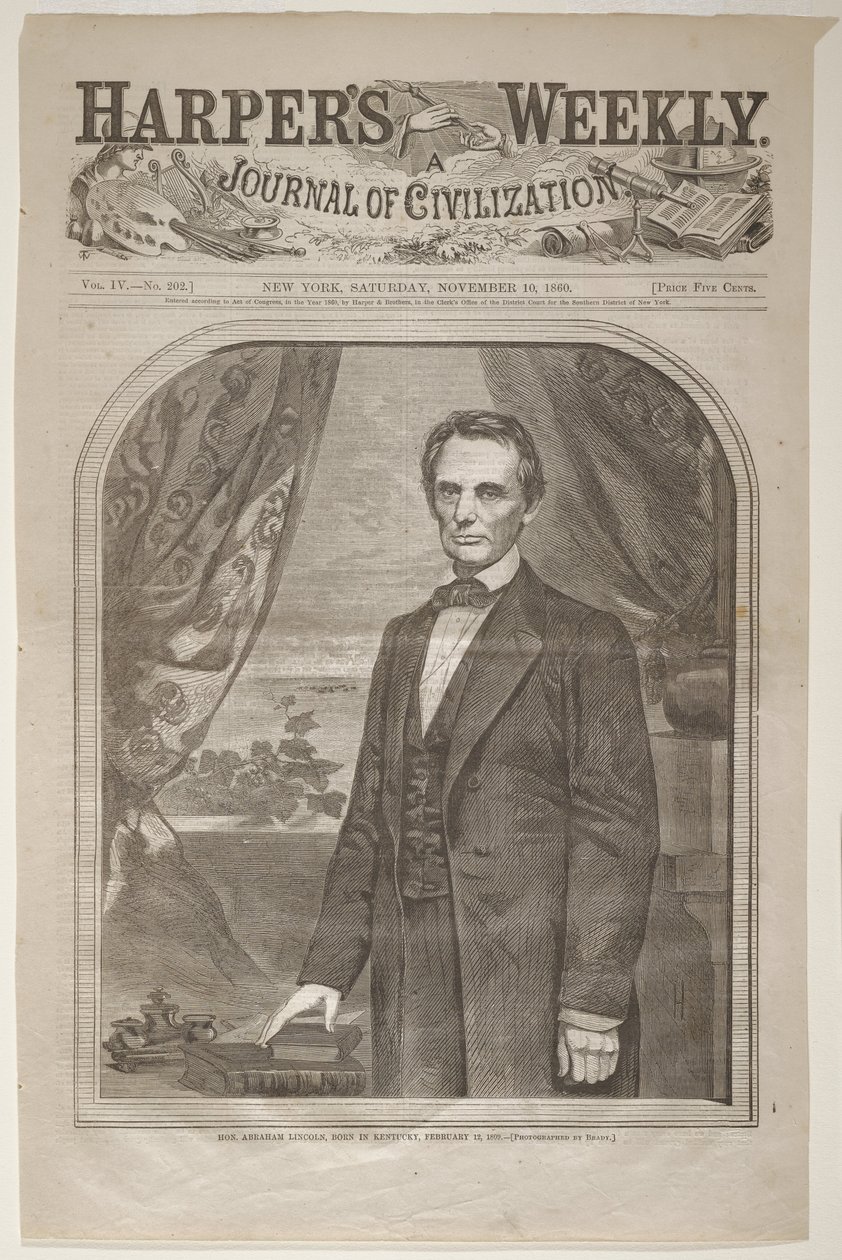 Hon. Abraham Lincoln, geboren in Kentucky, 12. Februar 1809 von Winslow Homer