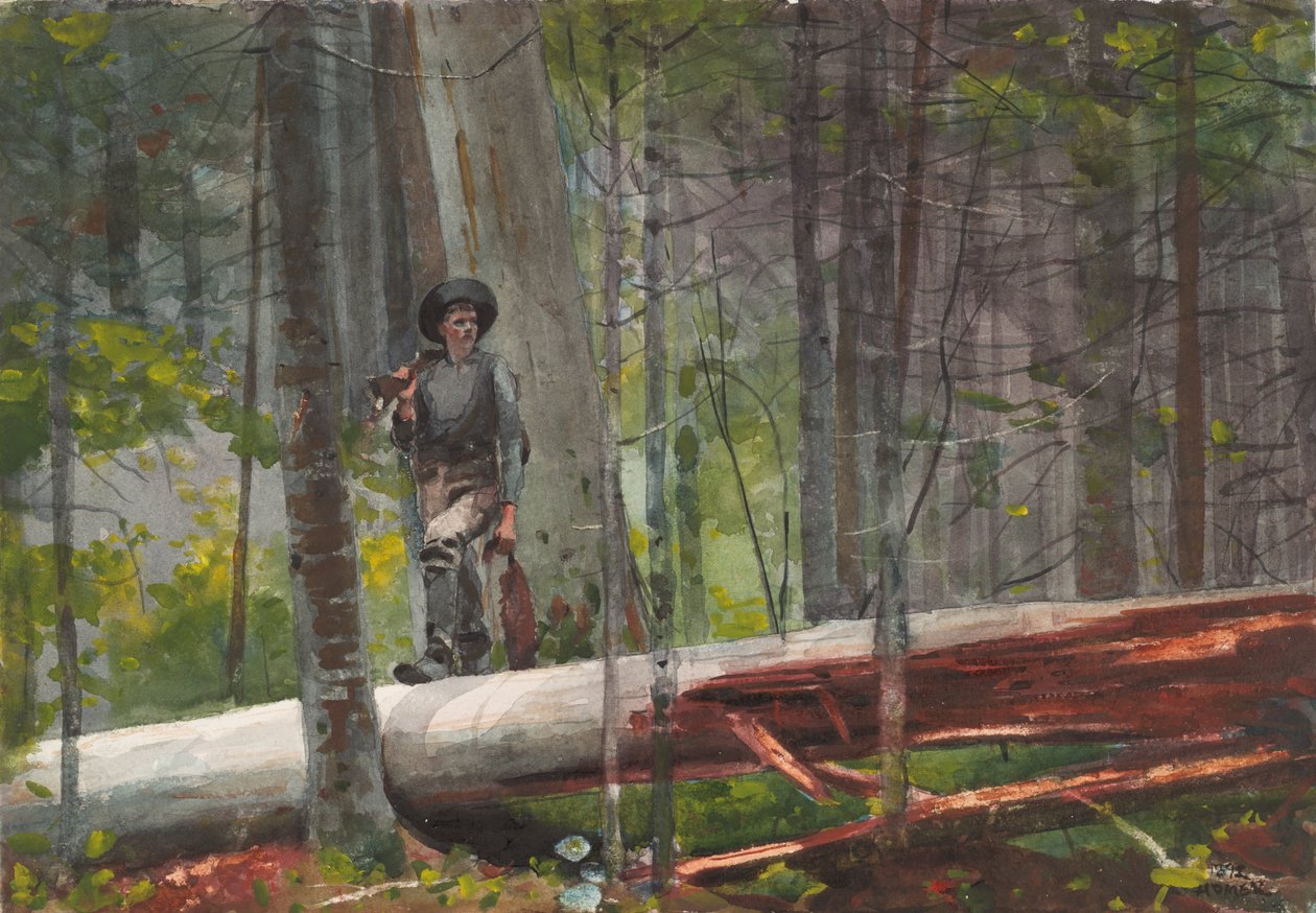 Jäger in den Adirondacks von Winslow Homer