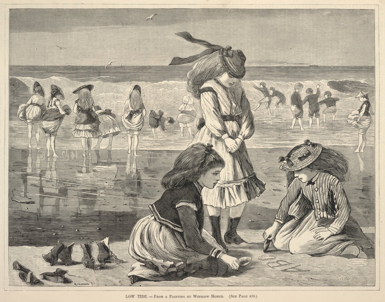 Ebbe, aus Every Saturday, 6. August 1870 von Winslow Homer