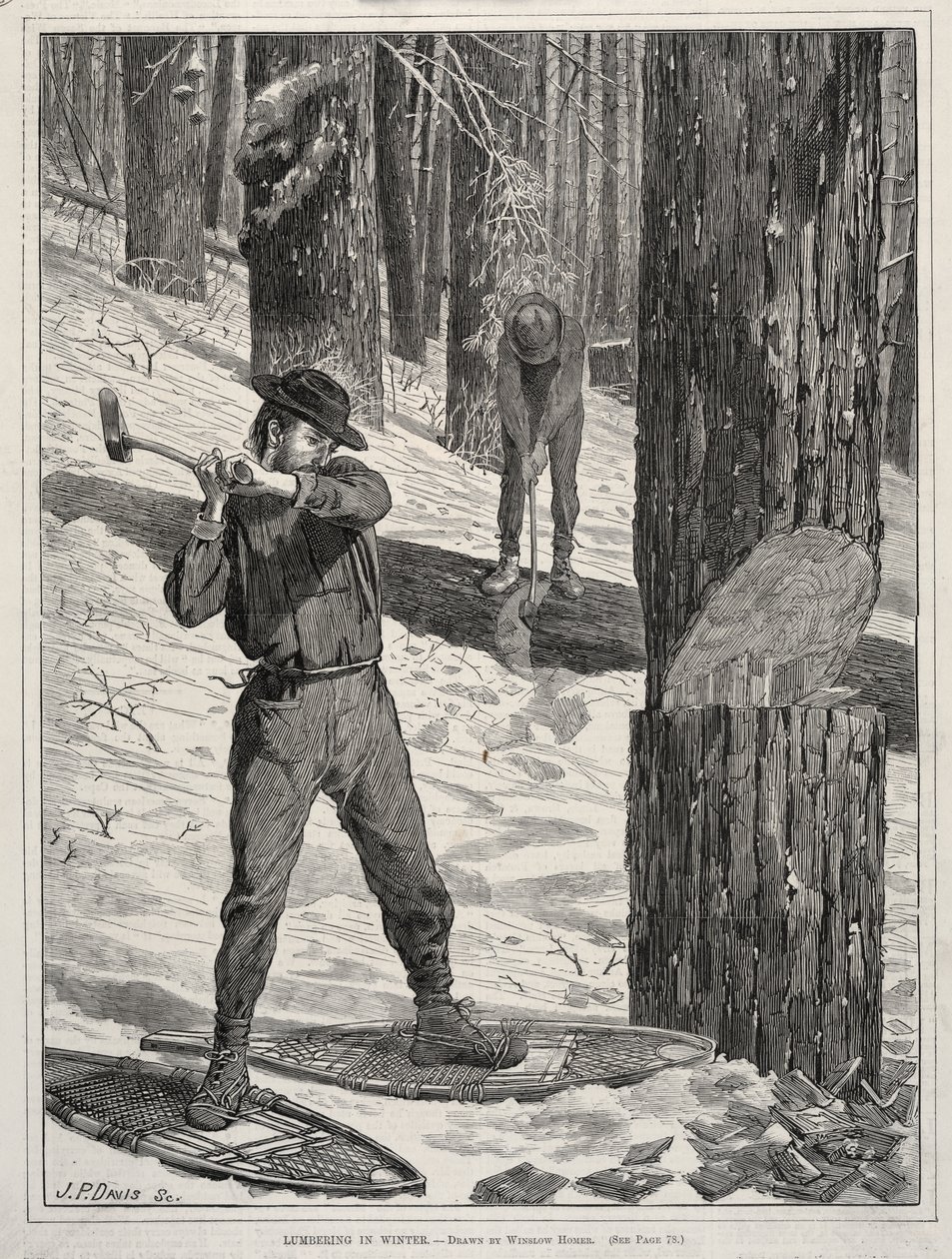 Holzfällerei im Winter von Winslow Homer