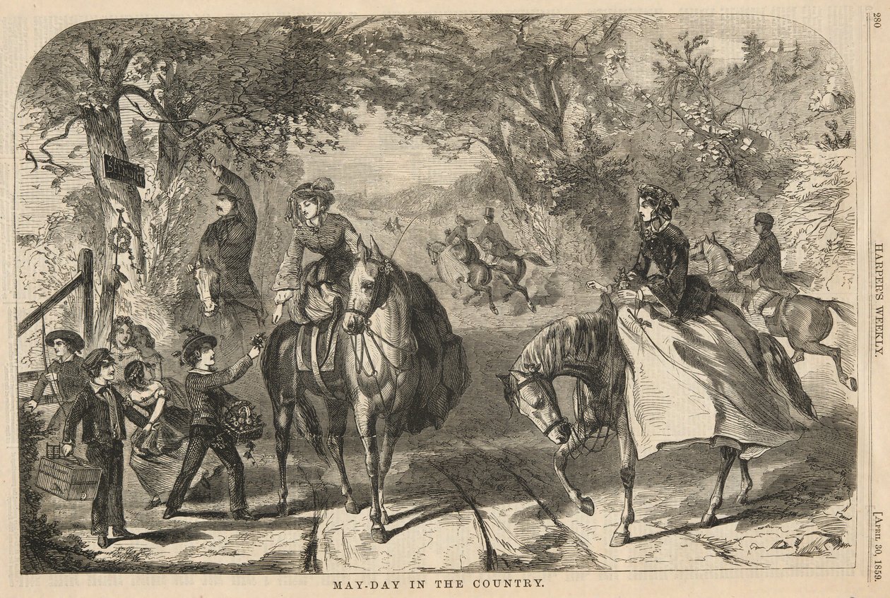 Maifeiertag auf dem Land, aus Harper von Winslow Homer