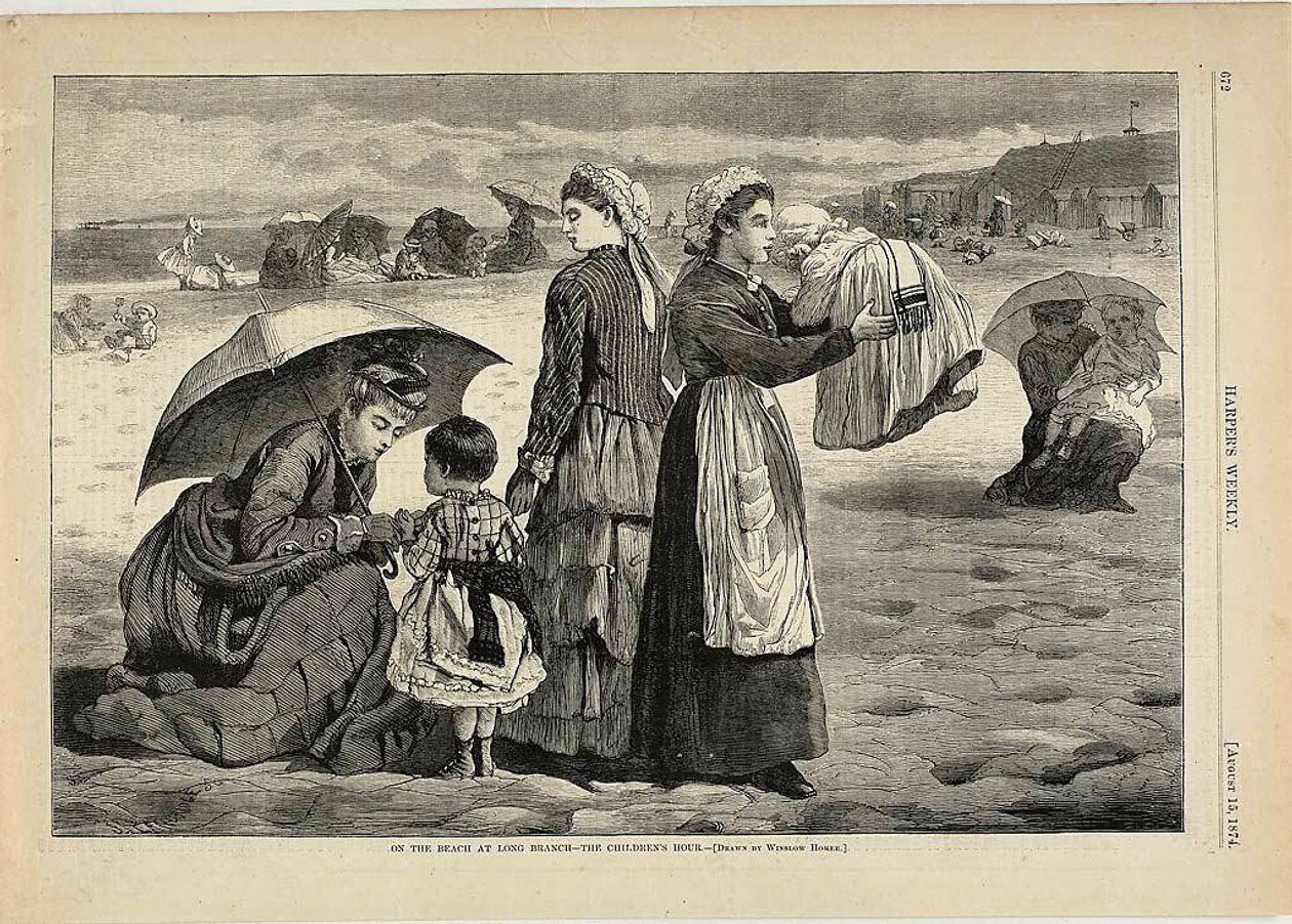 Am Strand von Long Branch—Die Kinderstunde von Winslow Homer