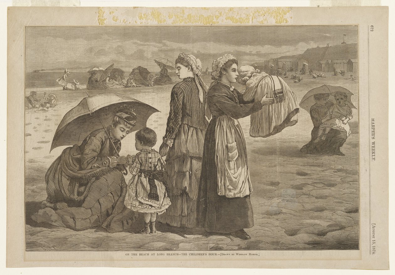 Am Strand von Long Branch - Die Kinderstunde von Winslow Homer