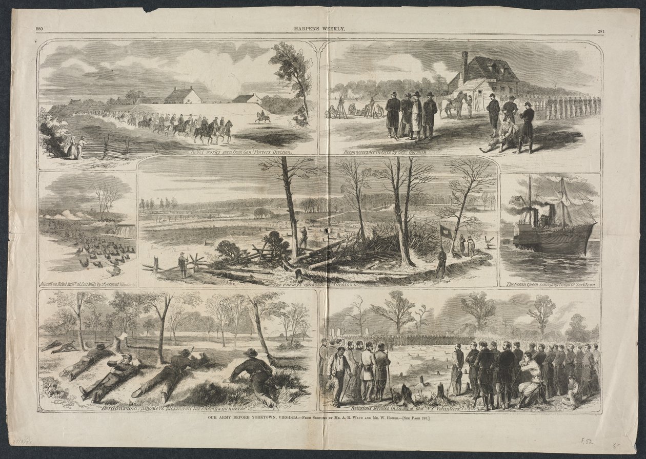 Unsere Armee vor Yorktown, Virginia von Winslow Homer