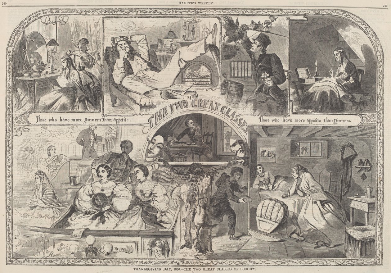 Erntedankfest - Die zwei großen Gesellschaftsklassen von Winslow Homer