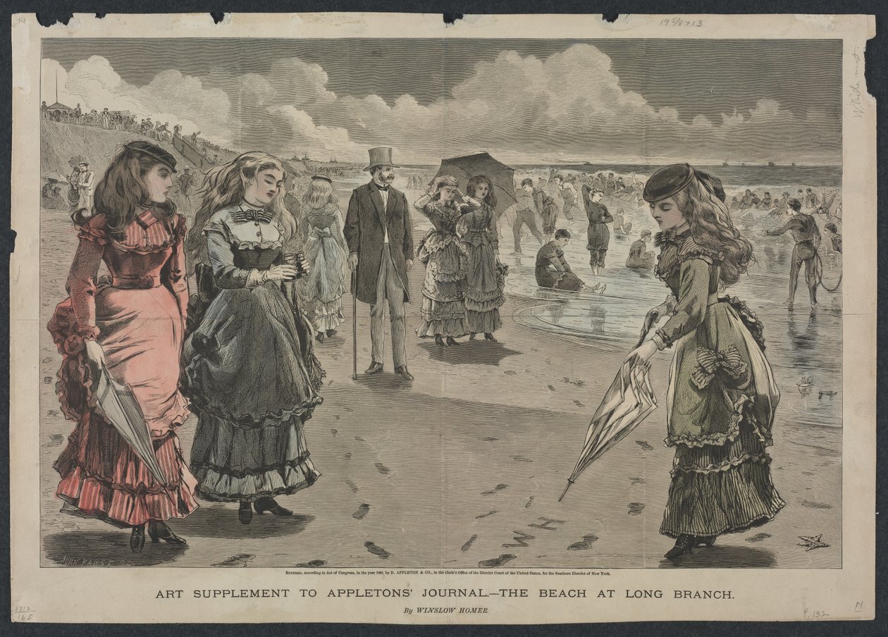 Der Strand bei Long Branch von Winslow Homer