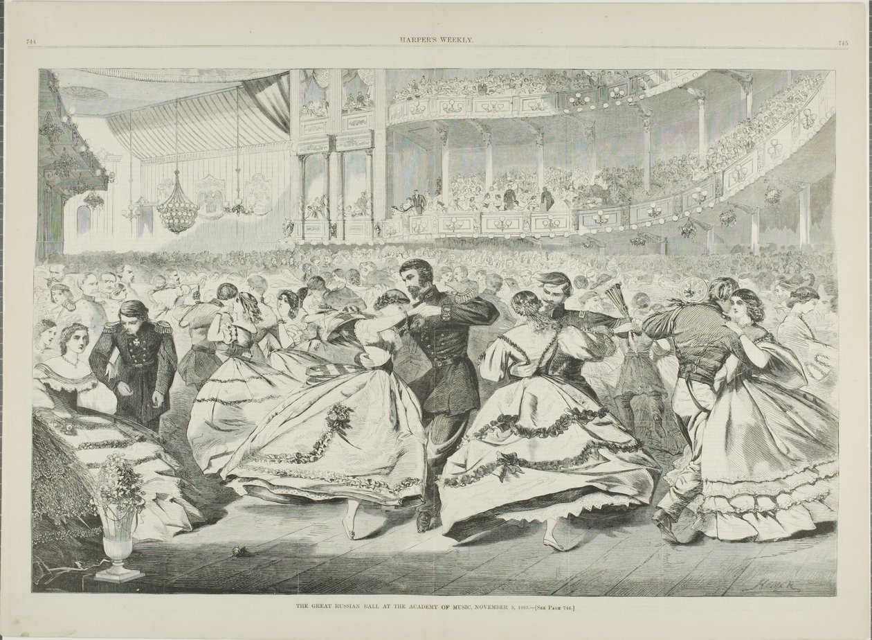 Der große russische Ball an der Musikakademie, 5. November 1863 von Winslow Homer