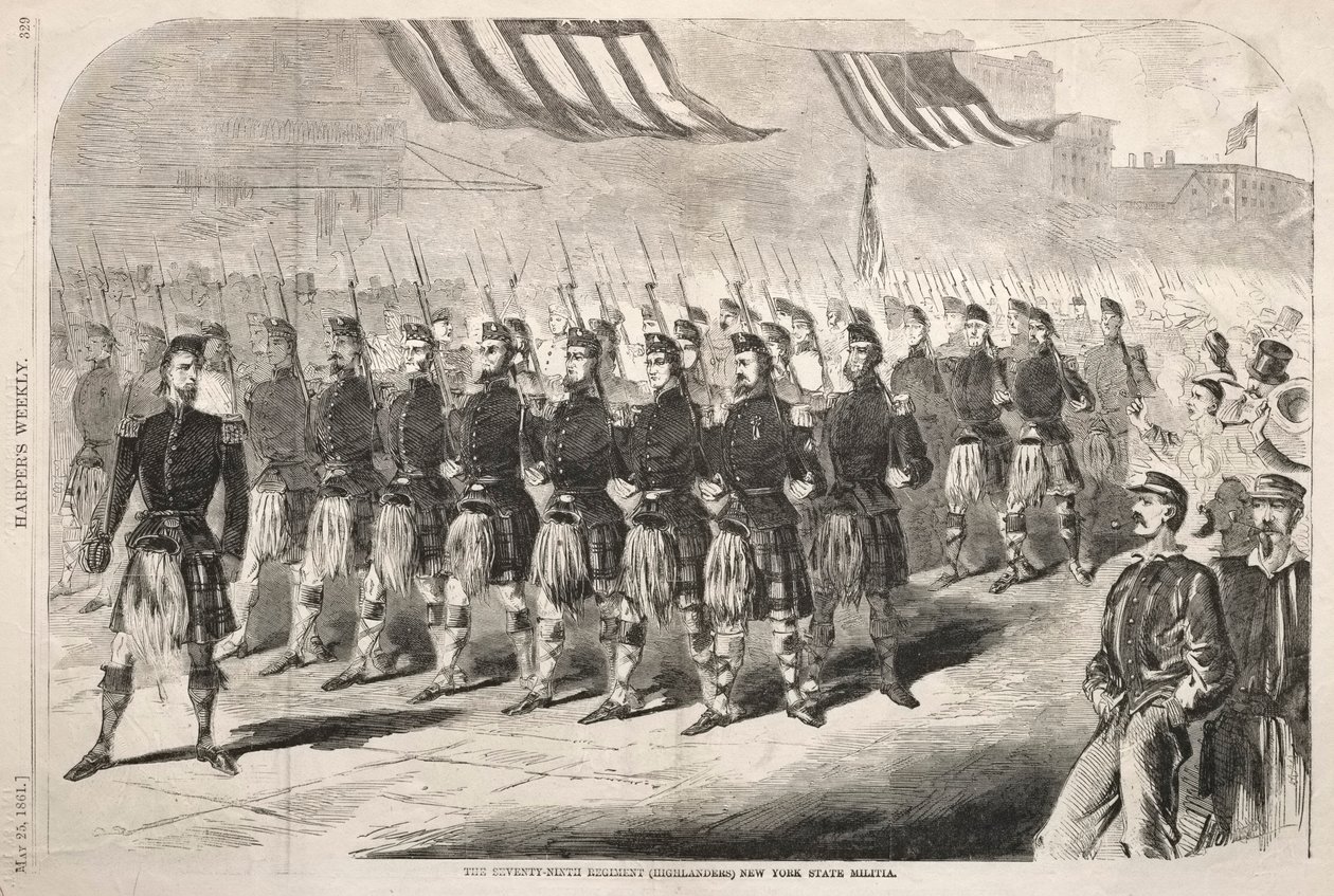 Das 79. Regiment Highlanders New York State Militia, 1861 von Winslow Homer