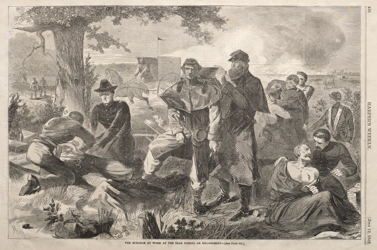 Der Chirurg bei der Arbeit im Hinterland während eines Gefechts, 1862 von Winslow Homer
