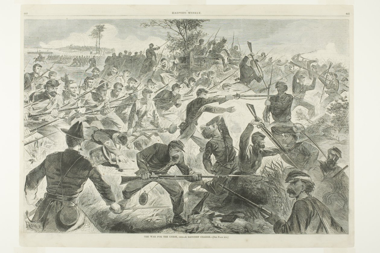 Der Krieg für die Union, 1862—Ein Bajonettangriff von Winslow Homer