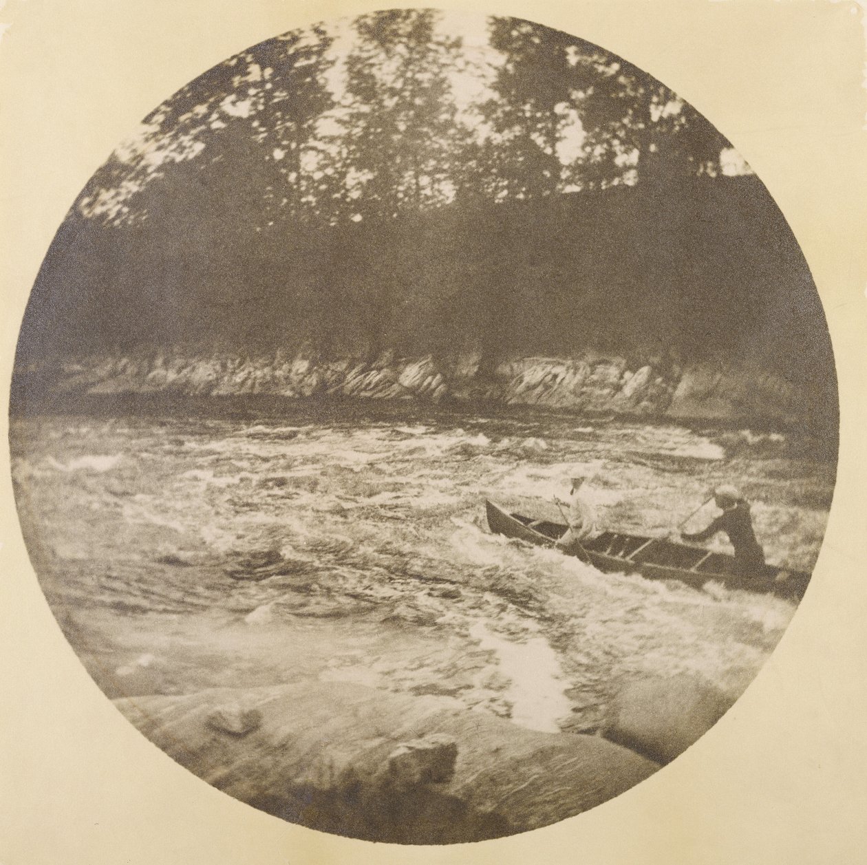 Thomas Johnston Homer II und Fred Collins beim Kanufahren von Winslow Homer