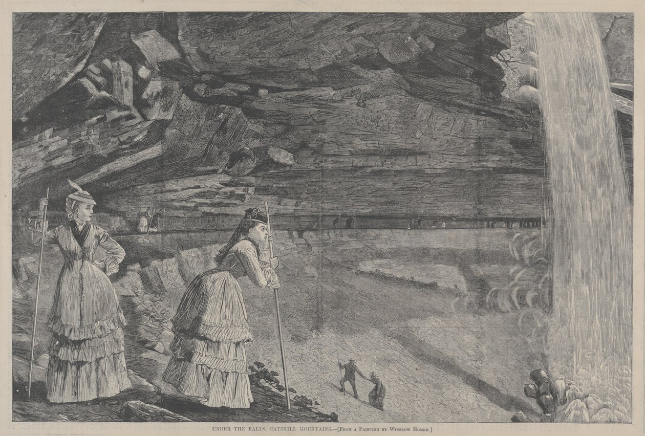 Unter den Wasserfällen, Catskill Mountains von Winslow Homer