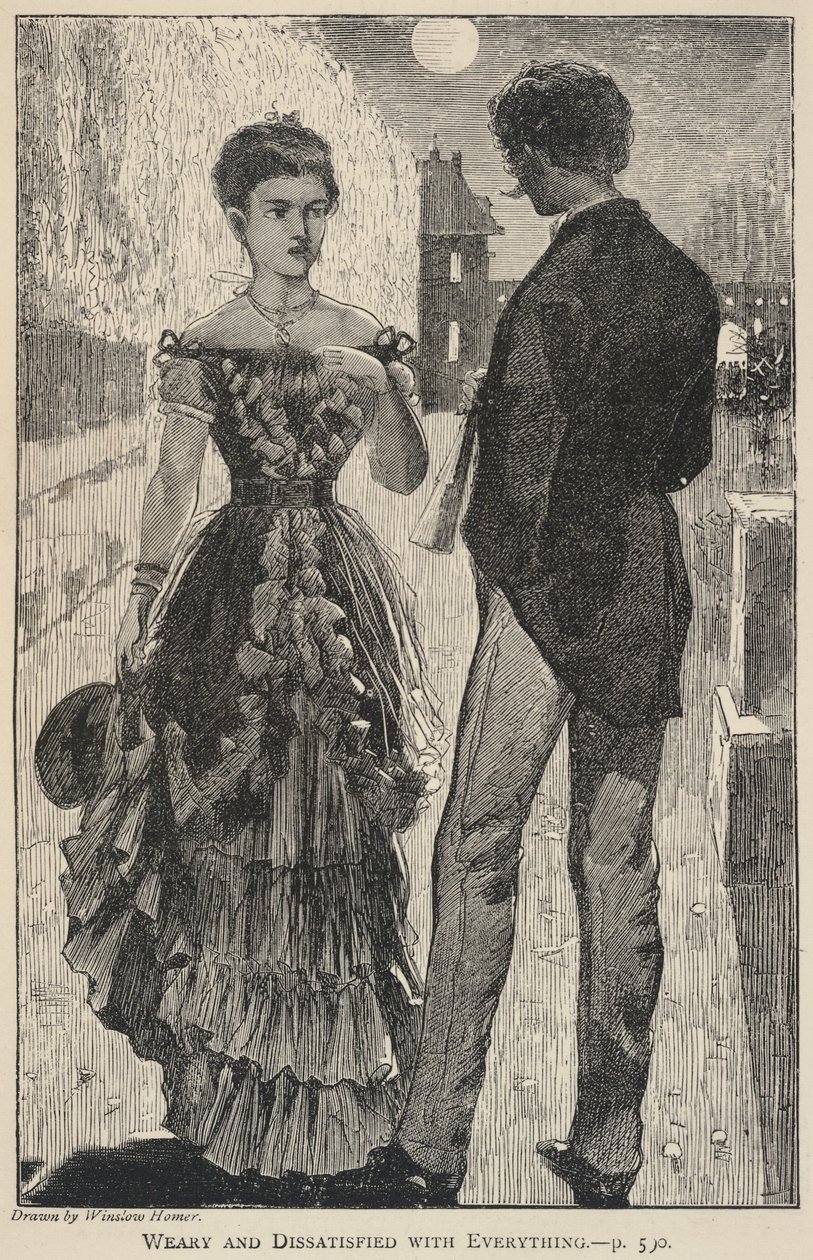 Müde und unzufrieden mit allem, aus The Galaxy, November 1869 von Winslow Homer