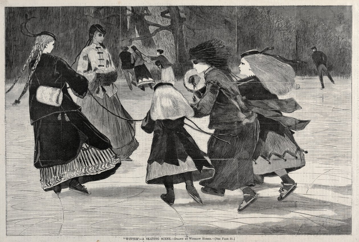 Winter - Eine Eislaufszene, 1868 von Winslow Homer
