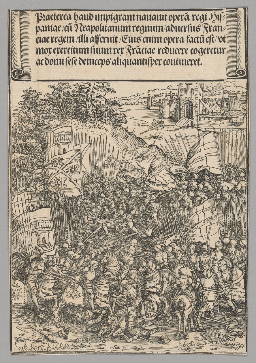 Eroberung von Neapel, Platte 17 aus Historische Szenen aus dem Leben von Kaiser Maximilian I. aus dem Triumphbogen von Wolf Traut