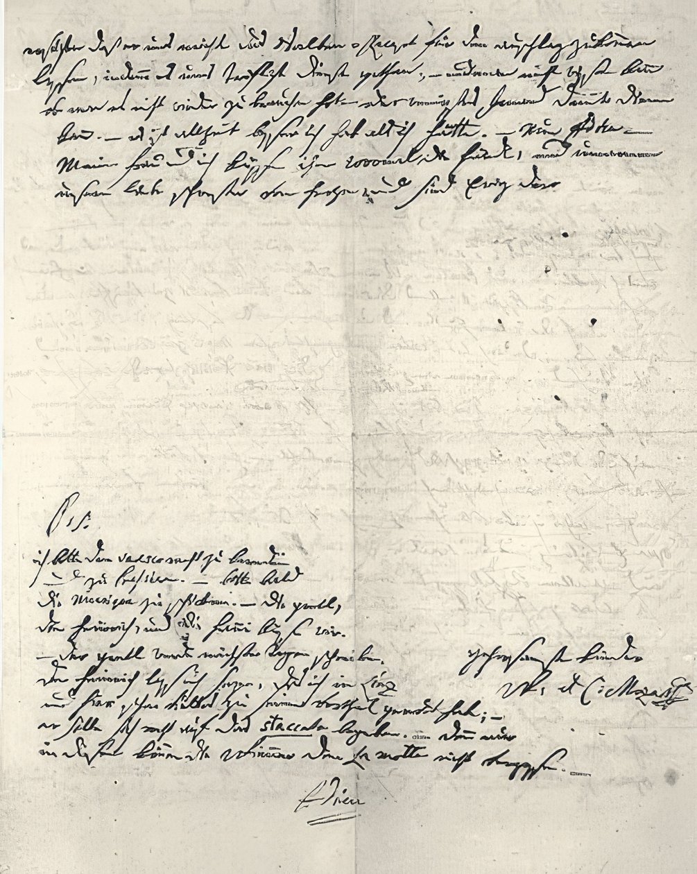 Eigenhändiger Brief von Wolfgang Amadeus Mozart von Wolfgang Amadeus Mozart
