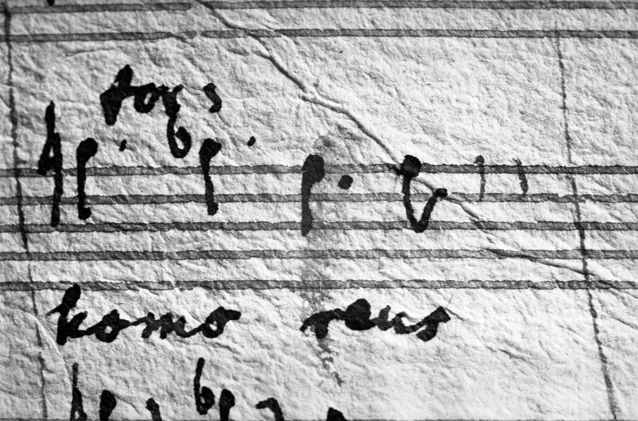Partitur von Mozarts Requiem, letzte Noten, die er schrieb von Wolfgang Amadeus Mozart
