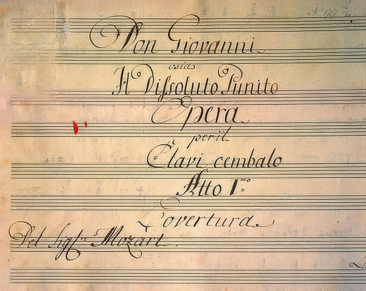 Titelblatt zur Oper Don Giovanni von Wolfgang Amadeus Mozart