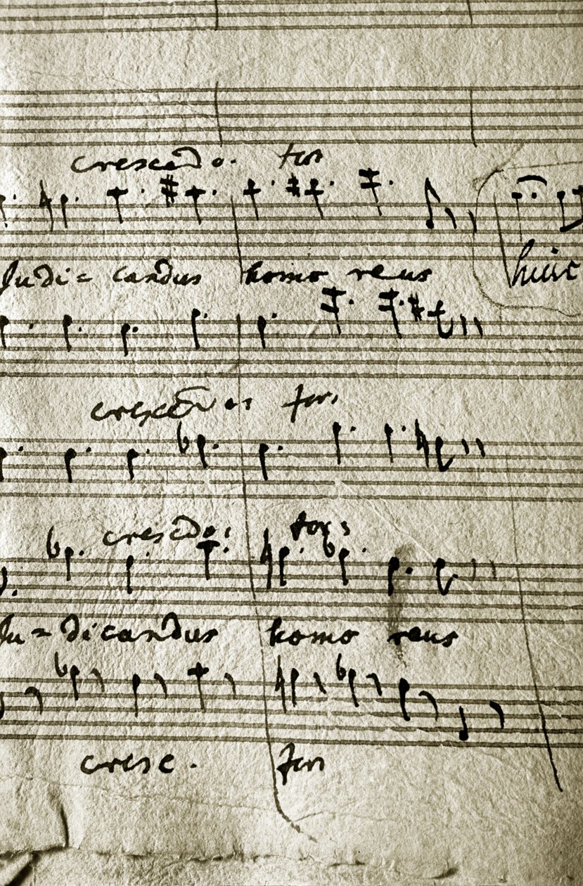 Arbeitsnotizen von Wolfgang Amadeus Mozarts Requiem von Wolfgang Amadeus Mozart