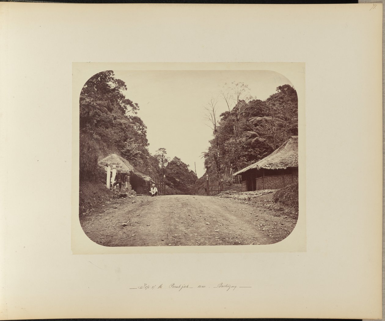 Gipfel des Poentjak bei Buitenzorg von Woodbury and Page