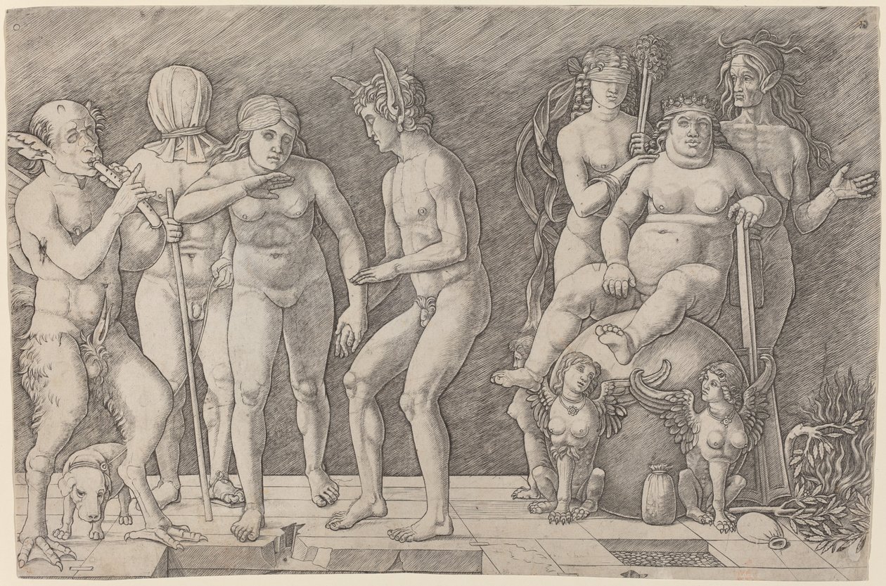 Virtus Combusta: Eine Allegorie der Tugend von Workshop of Andrea Mantegna