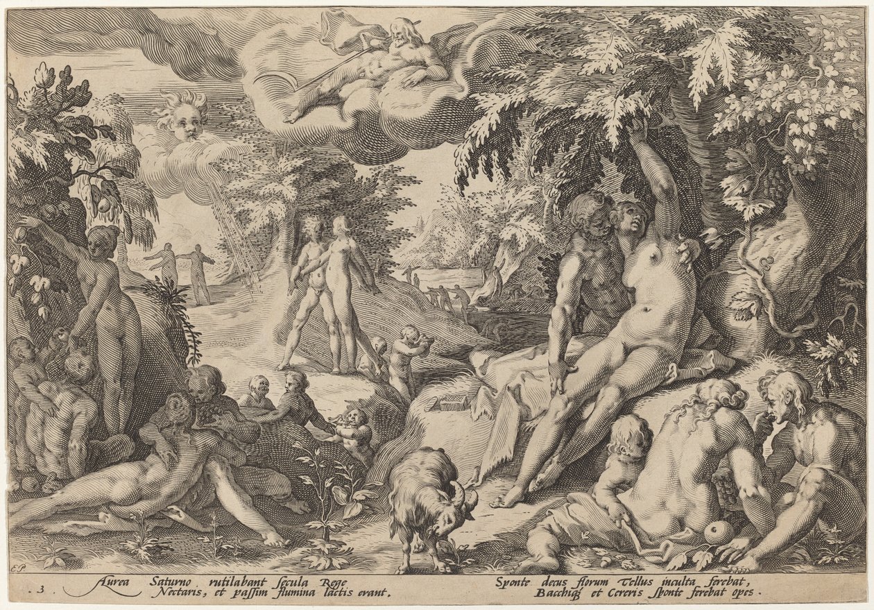 Das goldene Zeitalter von Workshop of Hendrick Goltzius, after Hendrick Goltzius