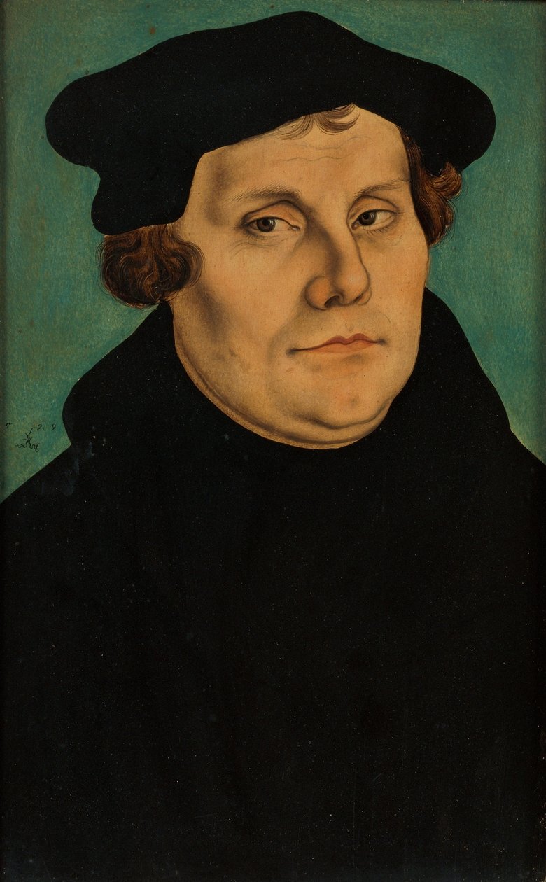 Diptychon mit den Porträts von Luther und seiner Frau von workshop of Lucas Cranach the Elder
