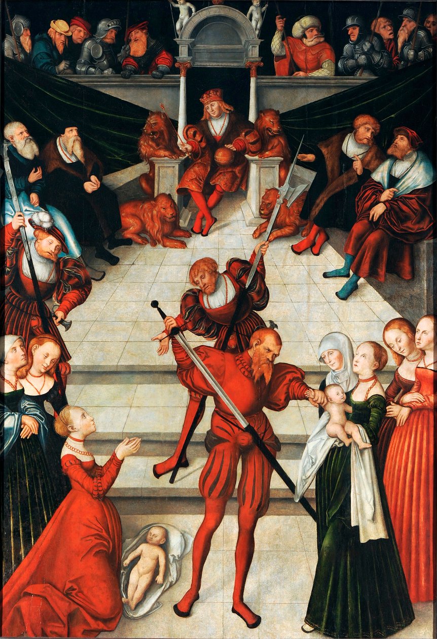 Das Urteil Salomonis von workshop of Lucas Cranach the Elder