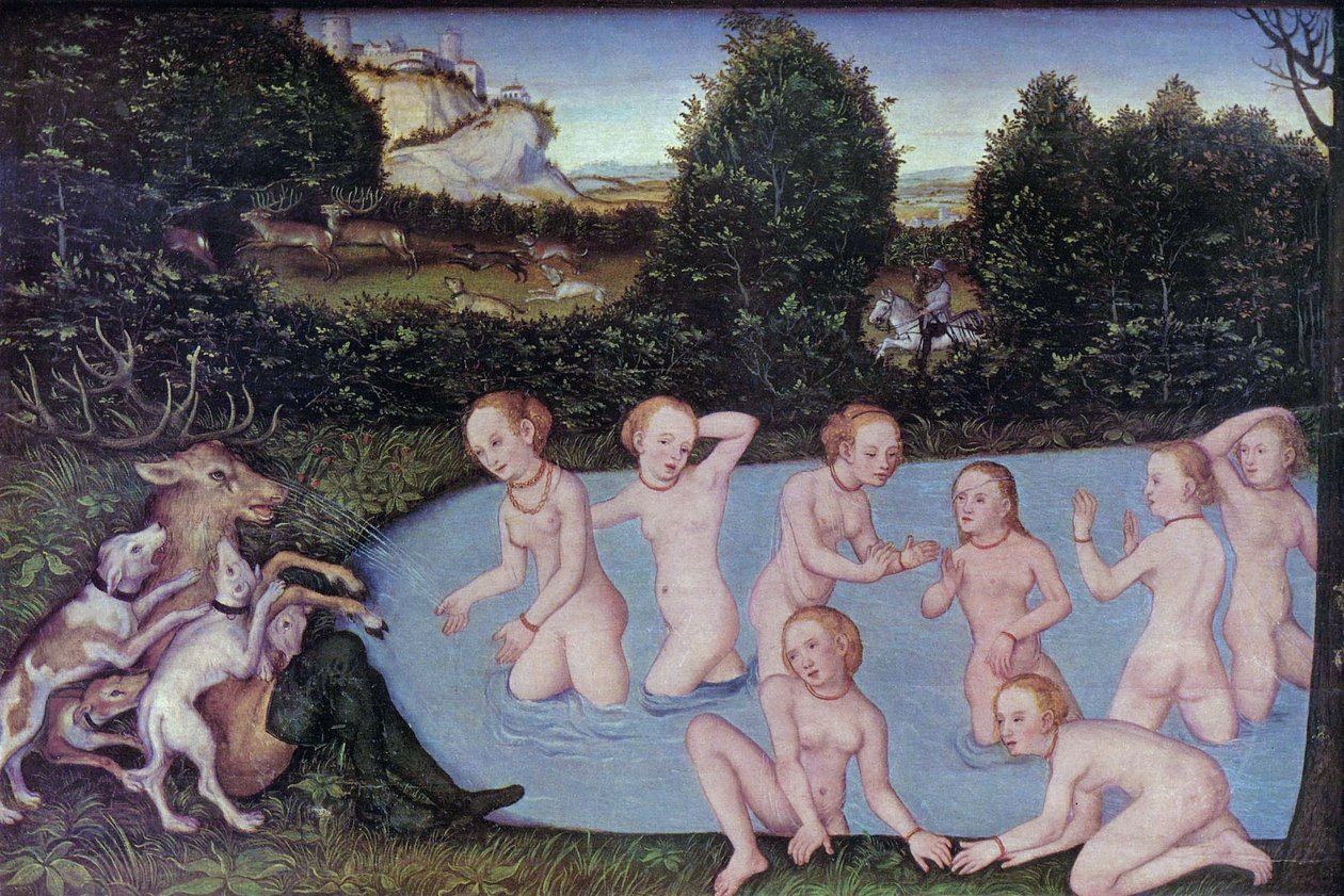 Diana und Aktäon von workshop of Lucas Cranach the Elder