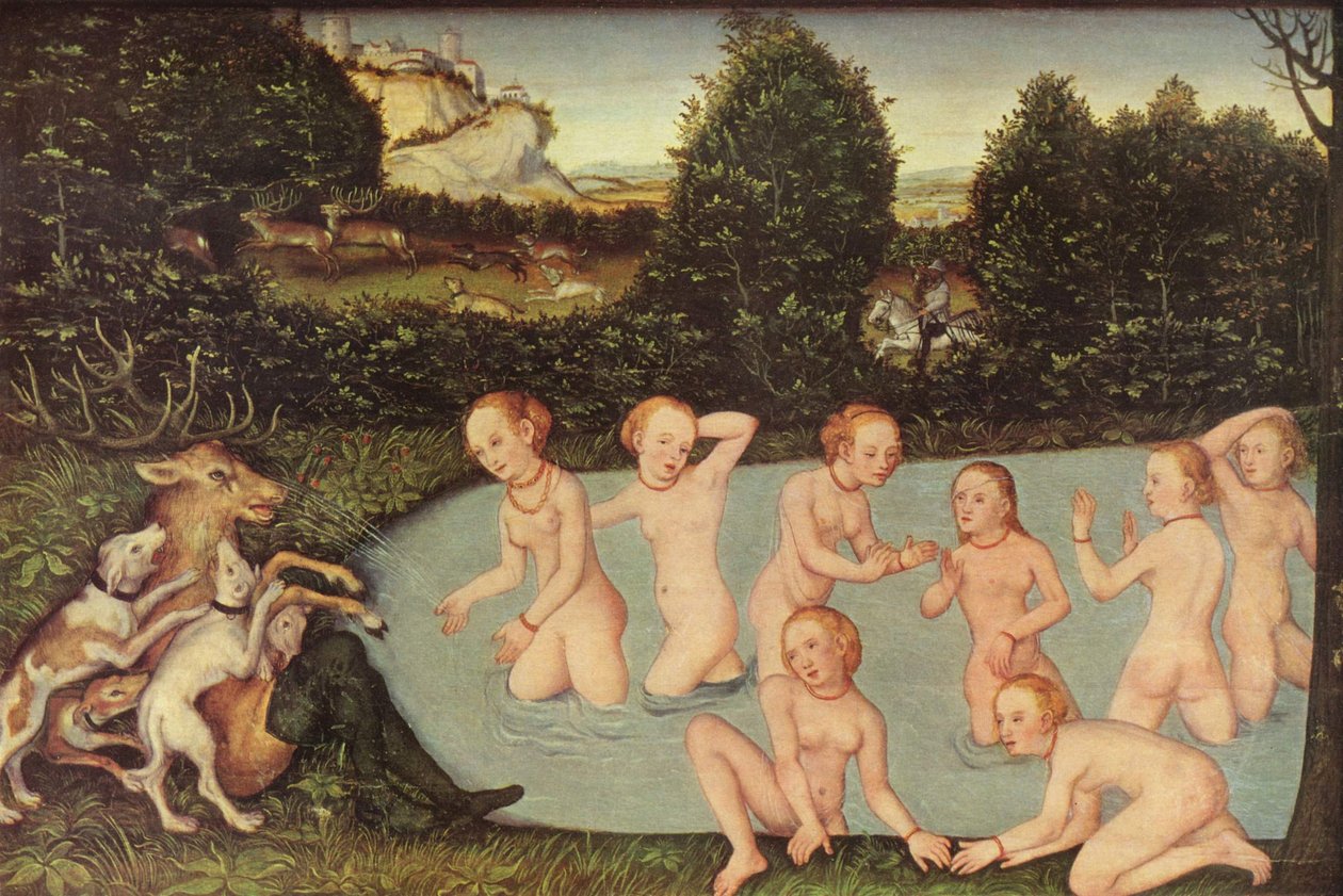 Diana und Aktäon von workshop of Lucas Cranach the Elder